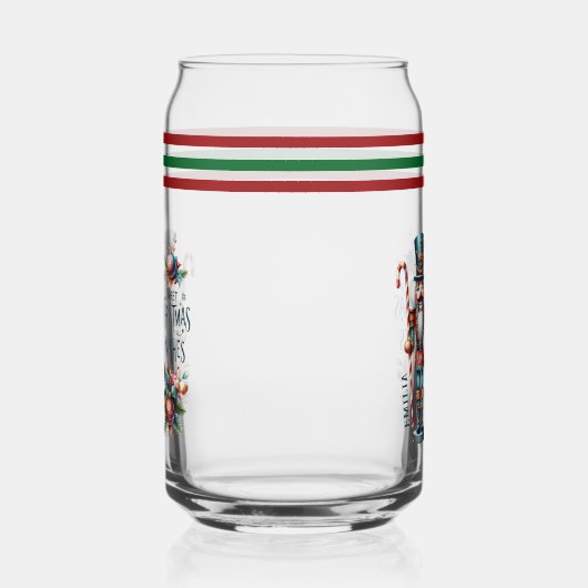 クリスマスくるみ割りキャンディーケーンのクリスマスウィッシュ ガラス缶 (右)