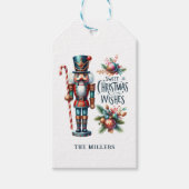 クリスマスくるみ割りキャンディーケーンのクリスマスウィッシュ ギフトタグ (正面)