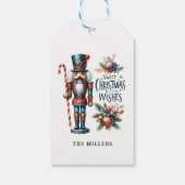 クリスマスくるみ割りキャンディーケーンのクリスマスウィッシュ ギフトタグ (裏面)