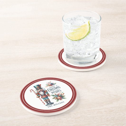 クリスマスくるみ割りキャンディーケーンのクリスマスウィッシュ コースター (側面)