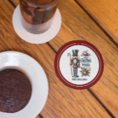 クリスマスくるみ割りキャンディーケーンのクリスマスウィッシュ コースター