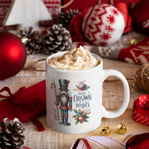 クリスマスくるみ割りキャンディーケーンのクリスマスウィッシュ ツートーンマグカップ