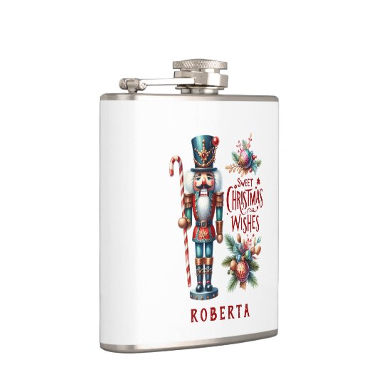 クリスマスくるみ割りキャンディーケーンのクリスマスウィッシュ フラスク (右)