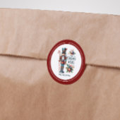 クリスマスくるみ割りキャンディーケーンのクリスマスウィッシュ ラウンドシール