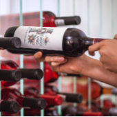 クリスマスくるみ割りキャンディーケーンのクリスマスウィッシュ ワインラベル