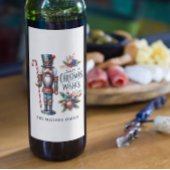 クリスマスくるみ割りキャンディーケーンのクリスマスウィッシュ ワインラベル