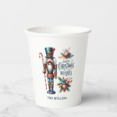 クリスマスくるみ割りキャンディーケーンのクリスマスウィッシュ 紙コップ (正面)