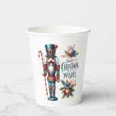 クリスマスくるみ割りキャンディーケーンのクリスマスウィッシュ 紙コップ (裏面)