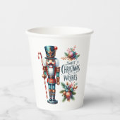 クリスマスくるみ割りキャンディーケーンのクリスマスウィッシュ 紙コップ (正面)