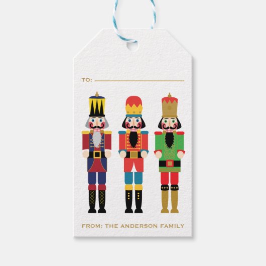 クリスマスくるみ割りギフトシール ギフトタグ (正面)