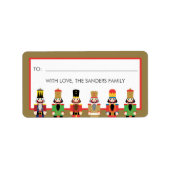 クリスマスくるみ割りギフトシール ラベル (正面)