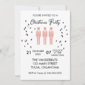 クリスマスくるみ割りギンガム招待状 招待状 (正面)