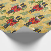クリスマスくるみ割りクリスマスツリーズ兵士 ラッピングペーパー (角)