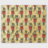 クリスマスくるみ割りクリスマスツリーズ兵士 ラッピングペーパー (フラット)
