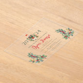 クリスマスくるみ割りスクリプトオープンハウス アクリル招待状 (レイダウン)