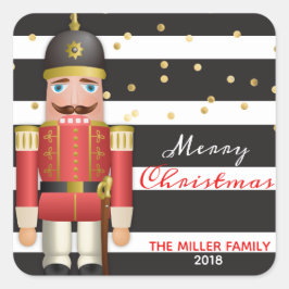 クリスマスくるみ割りスタンプ スクエアシール