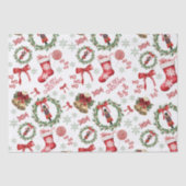 クリスマスくるみ割りストッキングレッドティッシュペーパー 薄葉紙 (正面)