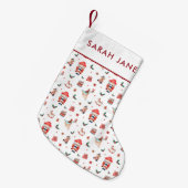 クリスマスくるみ割りストッキング スモールクリスマスストッキング (正面 (吊り時))