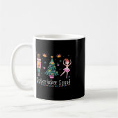 クリスマスくるみ割りバケットバレエダンス女性子供 コーヒーマグカップ (左)