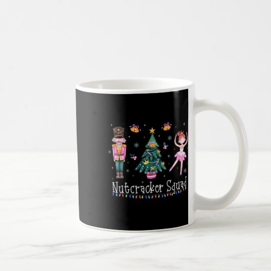 クリスマスくるみ割りバケットバレエダンス女性子供 コーヒーマグカップ (右)