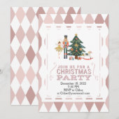 クリスマスくるみ割りバレエパーティの招待状 招待状 (正面/裏面)