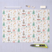 クリスマスくるみ割りバレエ小パターン 薄葉紙 (クラフト)