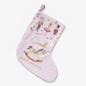 クリスマスくるみ割りバレーナロッキングホースの子供 スモールクリスマスストッキング (正面 (吊り時))