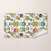 クリスマスくるみ割りパターン休日ハンドタオル ハンドタオル (ハンドタオル)