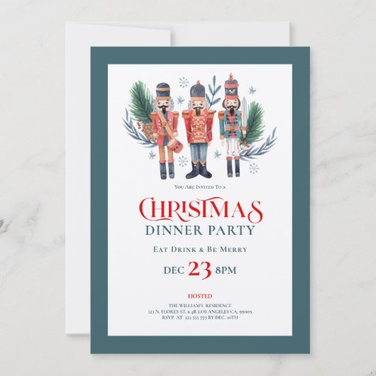クリスマスくるみ割りパーティの招待状2 招待状 (正面)