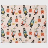 クリスマスくるみ割りフォークアート ラッピングペーパー (フラット)