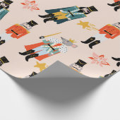 クリスマスくるみ割りフォークアート ラッピングペーパー (角)