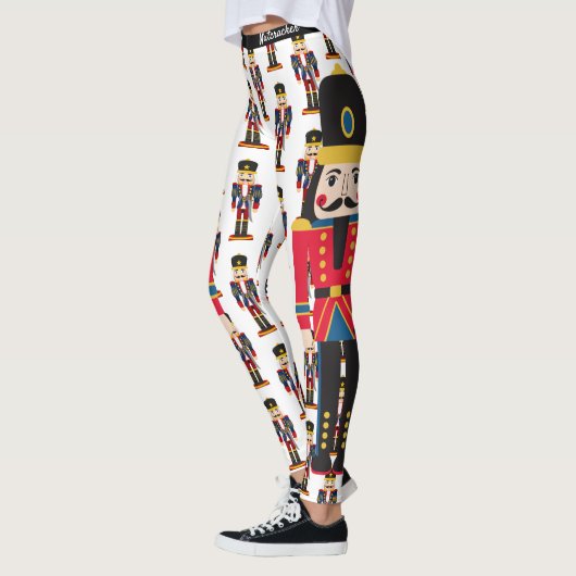 クリスマスくるみ割りレギンスはっきりしたズウィメンズパンツ レギンス (左)