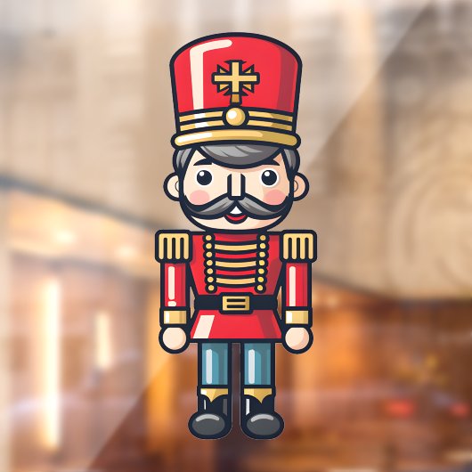 クリスマスくるみ割り兵士のクリスマスウィンドウにしがみつく ウィンドウサイン (シート2)