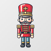 クリスマスくるみ割り兵士のクリスマスウィンドウにしがみつく ウィンドウサイン (シート)