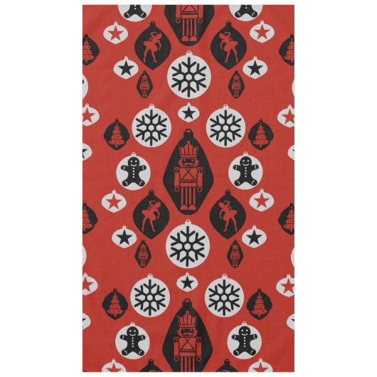 クリスマスくるみ割り器の小石 テーブルクロス (正面)
