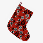 クリスマスくるみ割り器の小石 ラージクリスマスストッキング (正面 (吊り時))