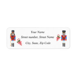 クリスマスくるみ割り差出人住所ラベル ラベル