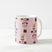 クリスマスくるみ割り手描きピンクの兵士のドードル コーヒーマグカップ (正面右)