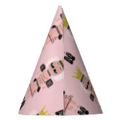 クリスマスくるみ割り手描きピンクの兵士 パーティーハット (裏面)