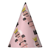 クリスマスくるみ割り手描きピンクの兵士 パーティーハット (左)