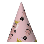 クリスマスくるみ割り手描きピンクの兵士 パーティーハット (右)