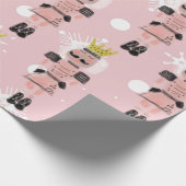 クリスマスくるみ割り手描きピンクの兵士 ラッピングペーパー (角)