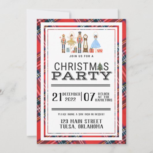 クリスマスくるみ割り招待状 招待状 (正面)