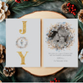 クリスマスくるみ割り水の色の喜び写真 箔シーズンカード