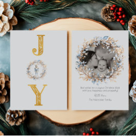 クリスマスくるみ割り水の色の喜び写真 箔シーズンカード