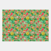 クリスマスくるみ割り玩具兵士ロッキングホース ラッピングペーパーシート (正面)