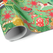 クリスマスくるみ割り玩具兵士ロッキングホース ラッピングペーパー (ロールコーナー)