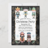 クリスマスくるみ割り玩具兵士金ゴールドと黒 招待状 (正面)