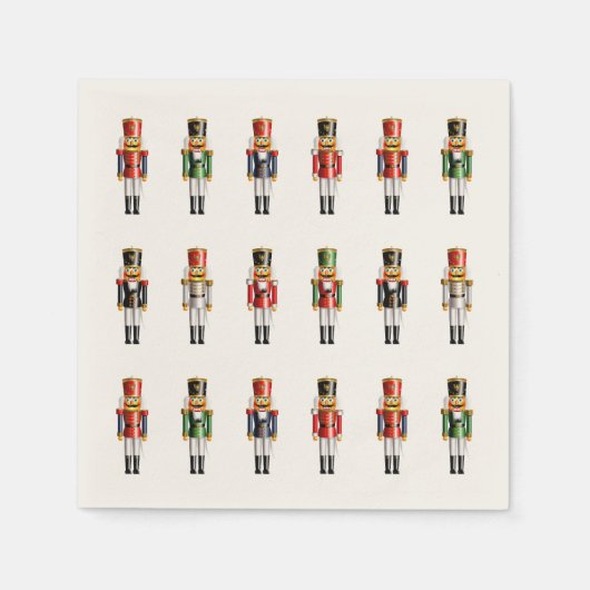 クリスマスくるみ割り玩具兵 スタンダードカクテルナプキン (正面)