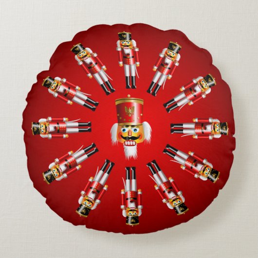 クリスマスくるみ割り玩具兵 ラウンドクッション (正面)